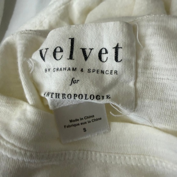 Anthropologie Velvet by Graham Margot Puffy Gauze Sleeve Top S - Picture 5 of 10